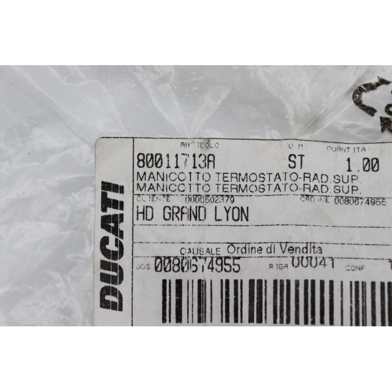 Durite eau DUCATI STREETFIGHTER 1098 2009 à 2011
