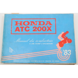 Manuel d'utilisateur HONDA ATC 200 X 1982 à 1983